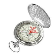 Portable Flip Cover Pocket Watch Compass Camping Boating Compass (Silver)